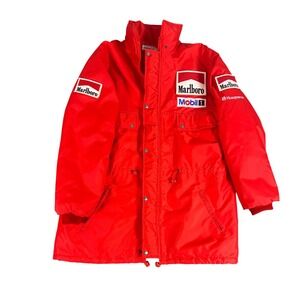 VTG Stand 21 Marlboro Racing Team Jacket Mobil 1 Husqvarna Red Pit Crew Coat XL
